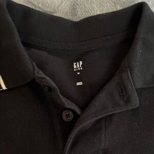 GAP Kids Black Polo Shirt with White Trim